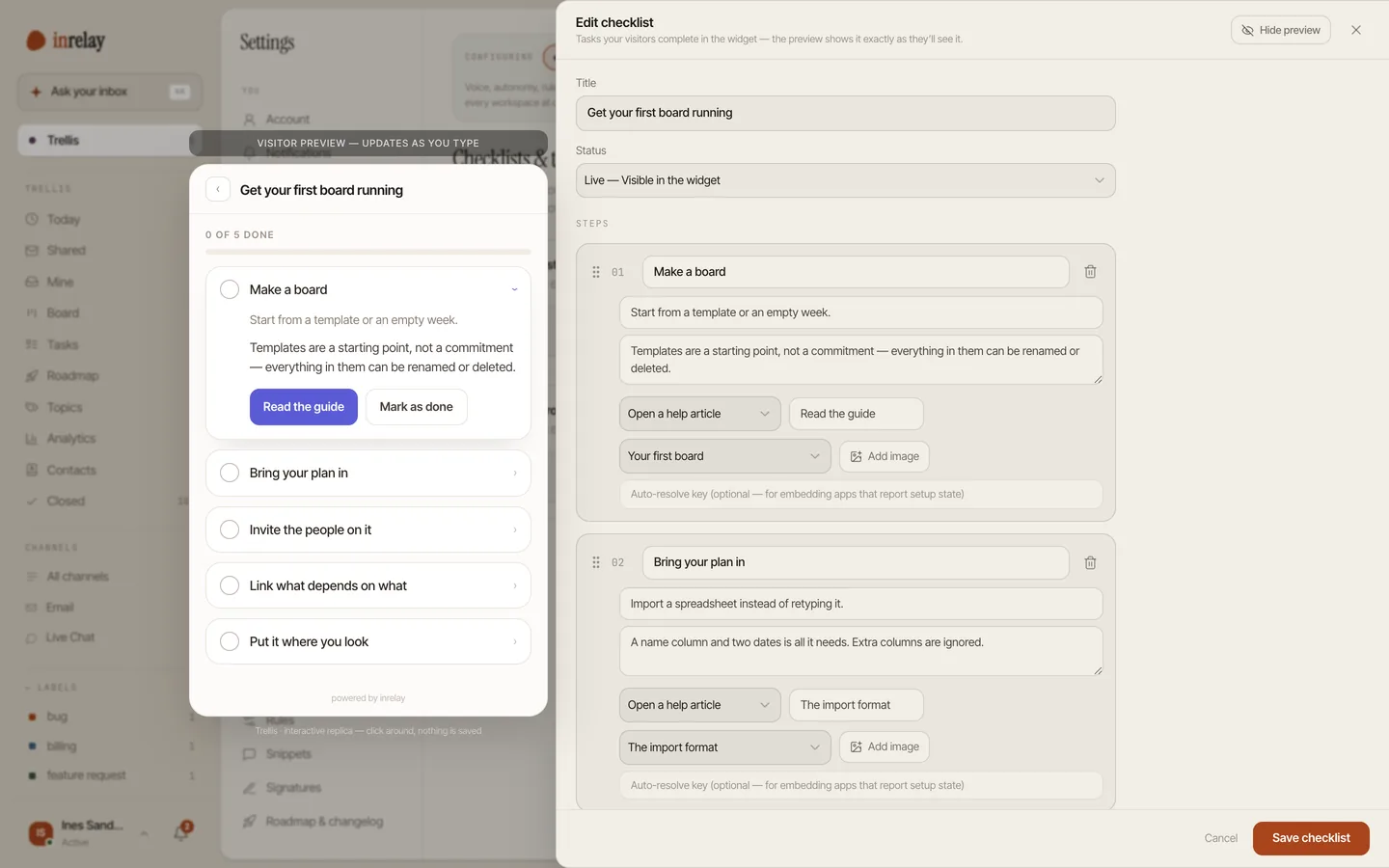 The checklist builder