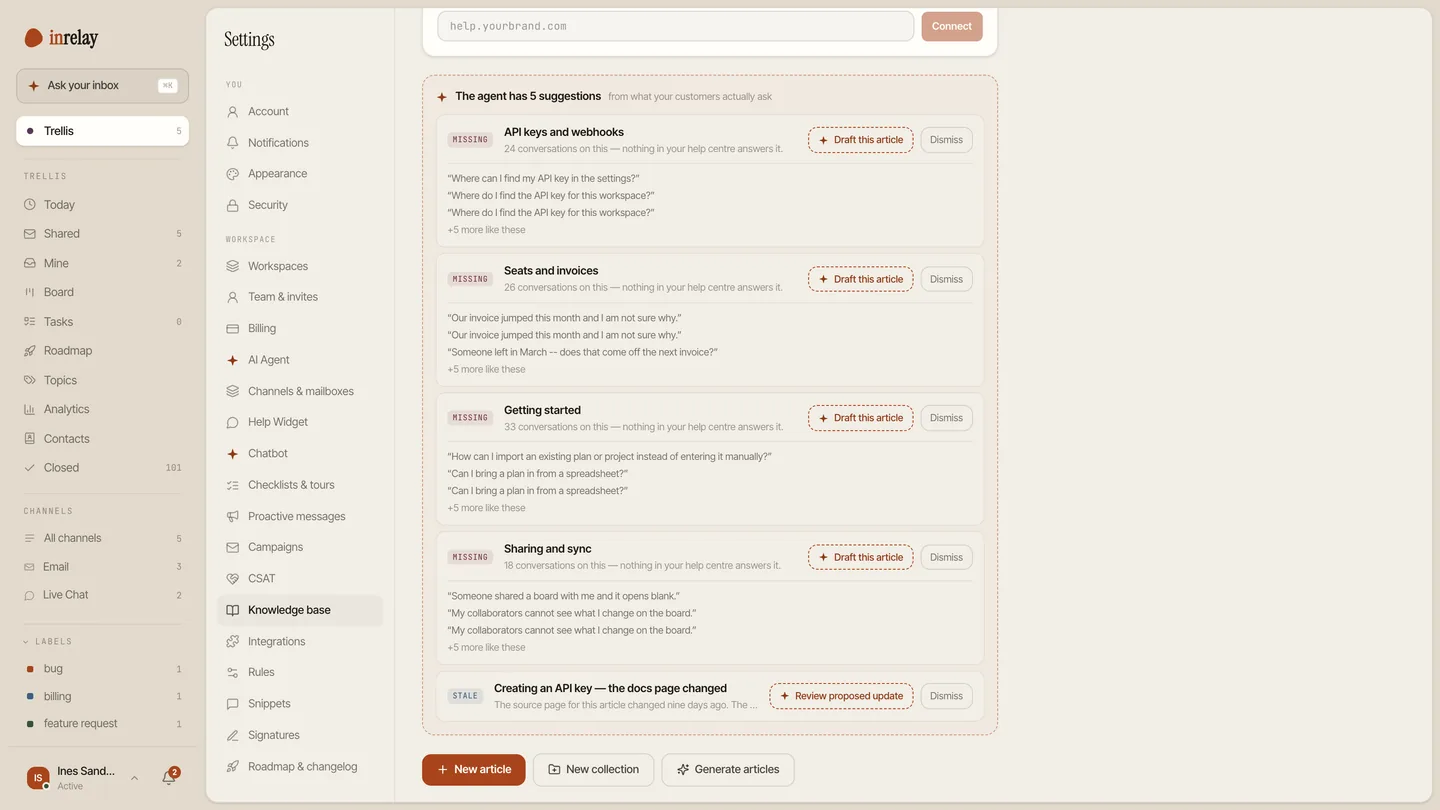 The article suggestion queue